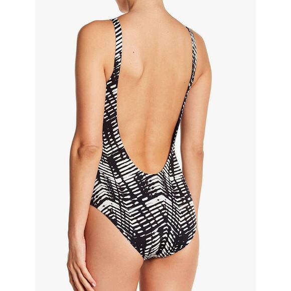 Dolce Vita Jungle Beat Macrame One Piece Tank Swimsuit Animal Print XS NWT - Picture 4 of 5